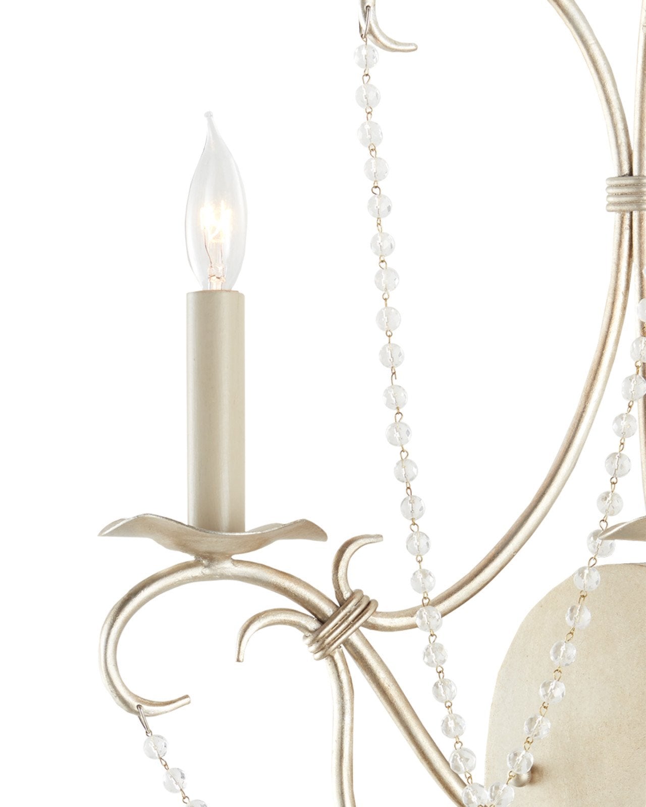 Crystal Lights Silver Wall Sconce